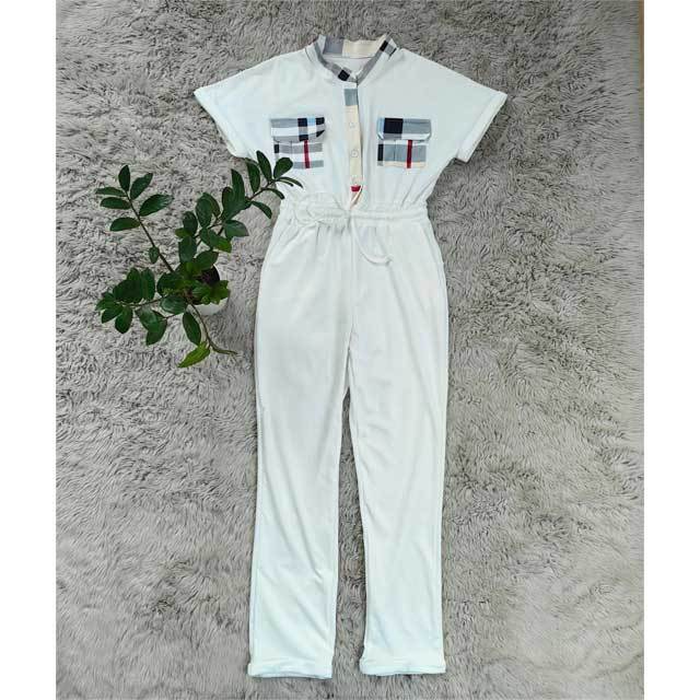 Plaid Print Casual Jumpsuit