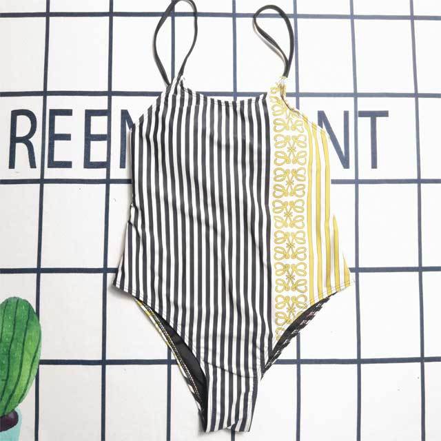 Color Block Striped One Piece