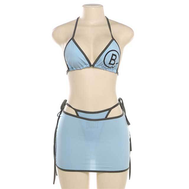 Printed 3 Piece Bikini Set