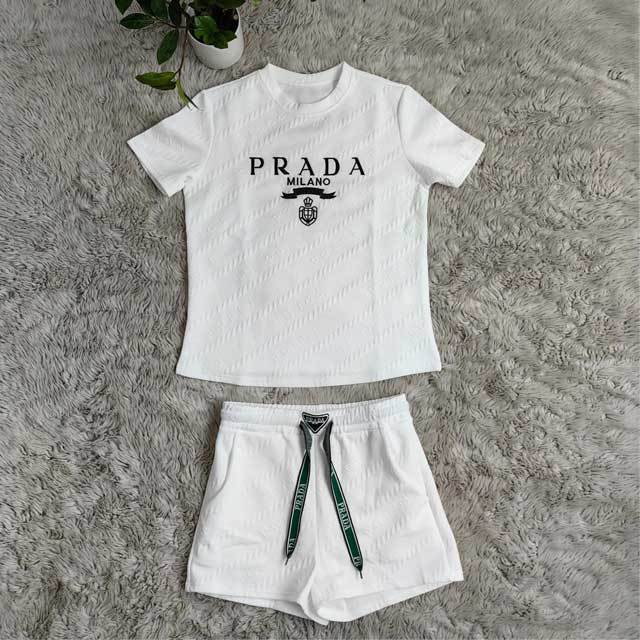 Embossing Embroidery Casual Two Piece Set