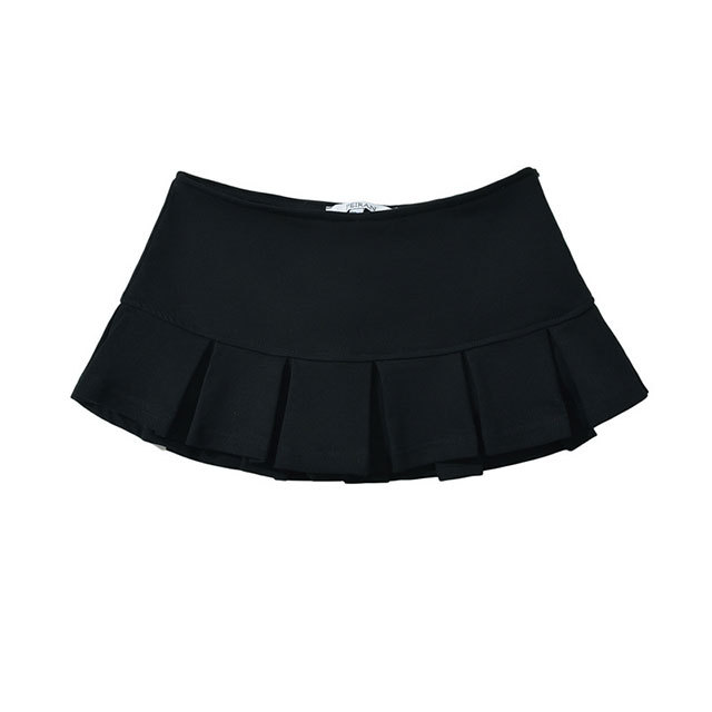 Low Waist Pleated Mini Skirt Shorts