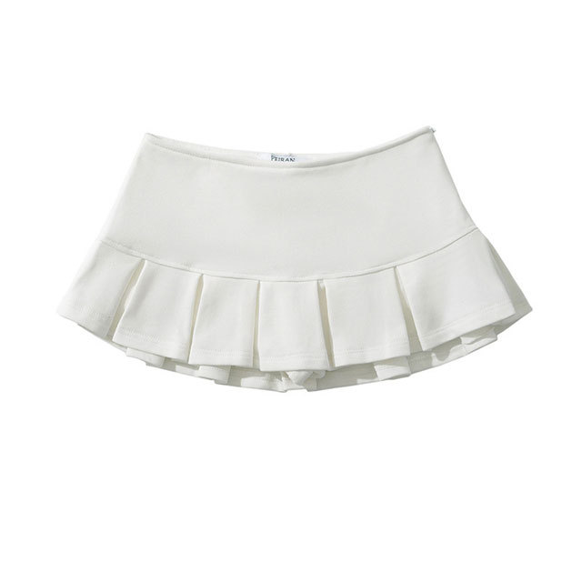 Low Waist Pleated Mini Skirt Shorts