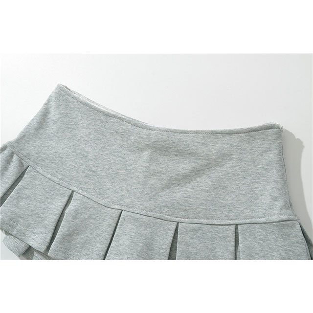 Low Waist Pleated Mini Skirt Shorts