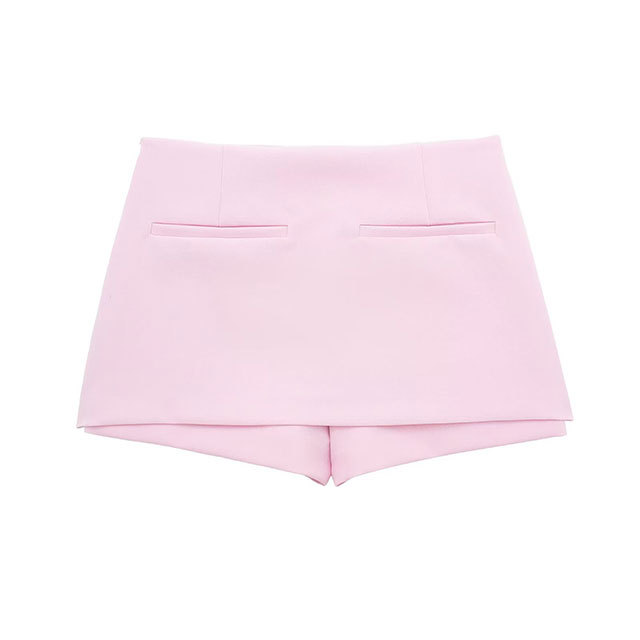 Zipper Up Halter Neck Top 2 Pieces Short Set