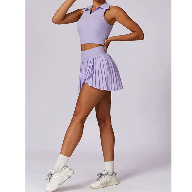 Breathable Yoga Tennis Wear Skirt Short Set