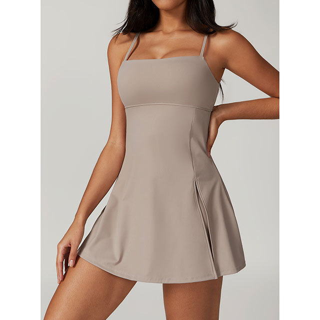 Adjustable Straps Cami Backless Golf Dress