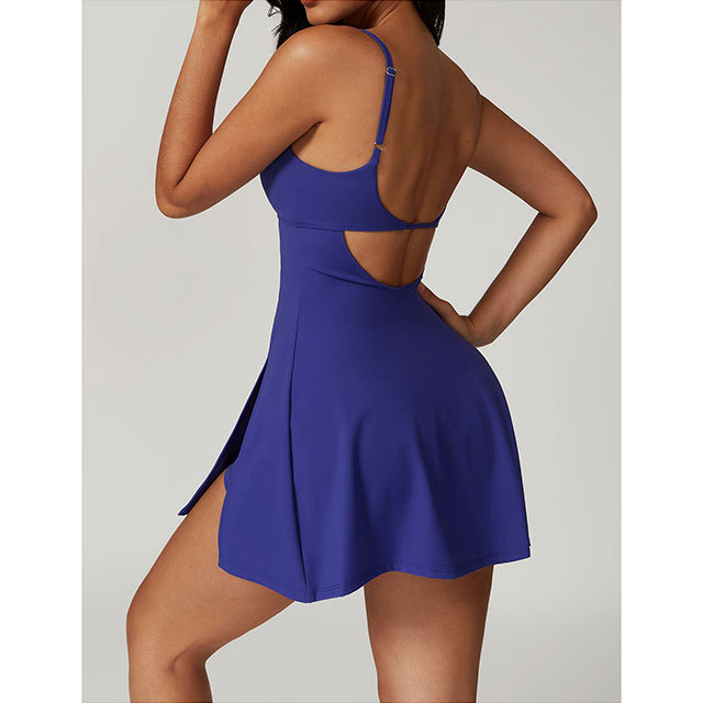 Adjustable Straps Cami Backless Golf Dress