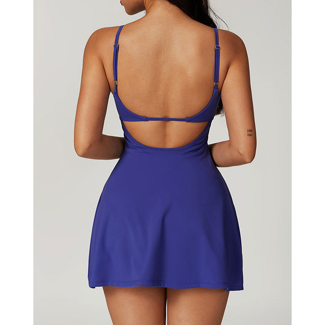 Adjustable Straps Cami Backless Golf Dress