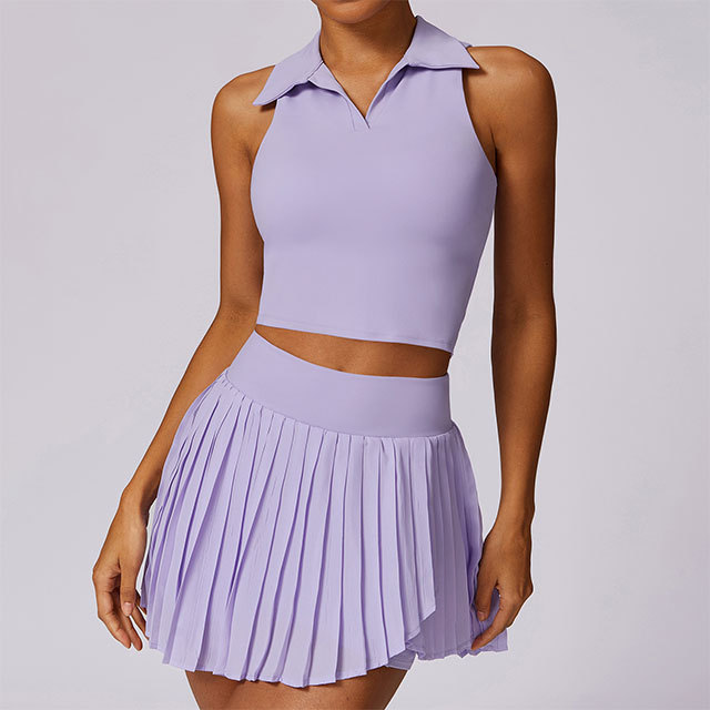 Breathable Yoga Tennis Wear Skirt Short Set