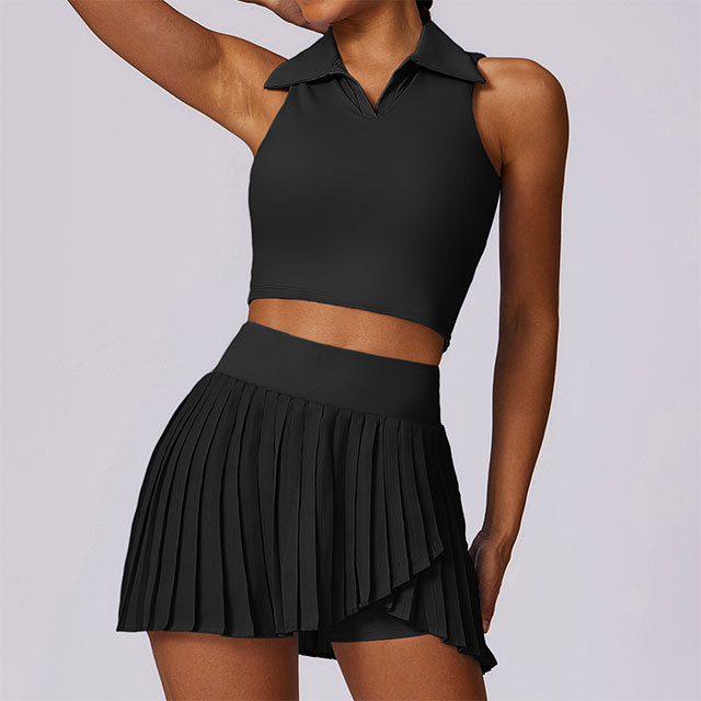 Breathable Yoga Tennis Wear Skirt Short Set