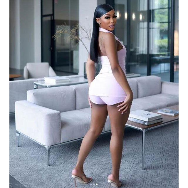 Zipper Up Halter Neck Top 2 Pieces Short Set