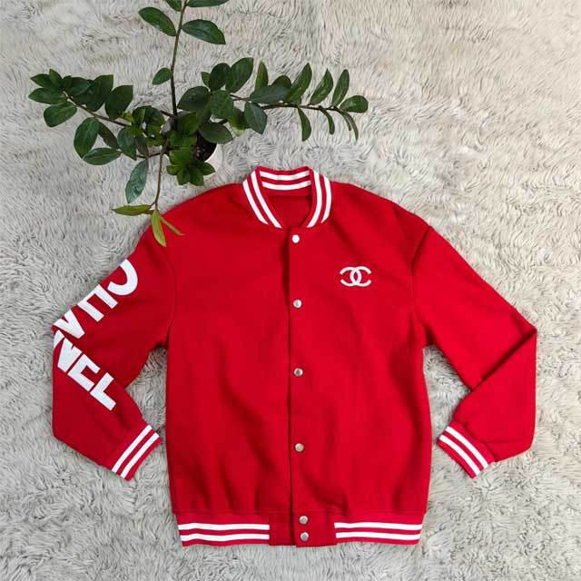 Embroidery Long Sleeve Baseball Jacket
