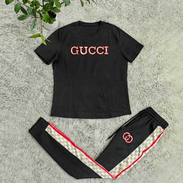 Embroidery Short Sleeve Casual Jogging Suit