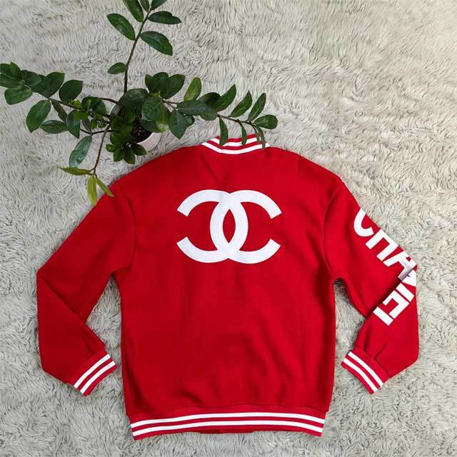 Embroidery Long Sleeve Baseball Jacket