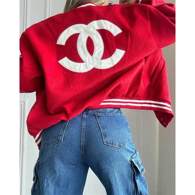 Embroidery Long Sleeve Baseball Jacket