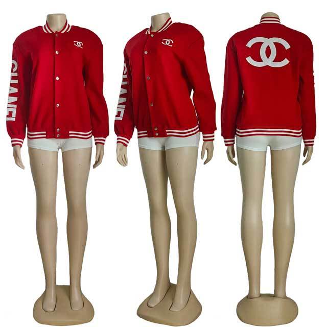 Embroidery Long Sleeve Baseball Jacket