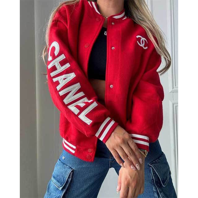 Embroidery Long Sleeve Baseball Jacket