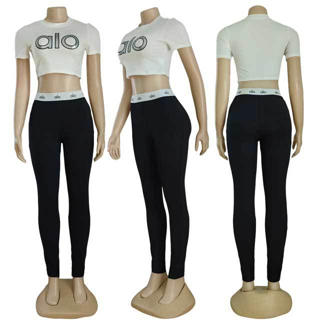 Short Sleeve Casual Jogging Pants Set