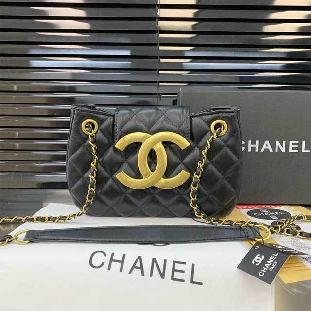 Big Logo Leather Crossbody Bag