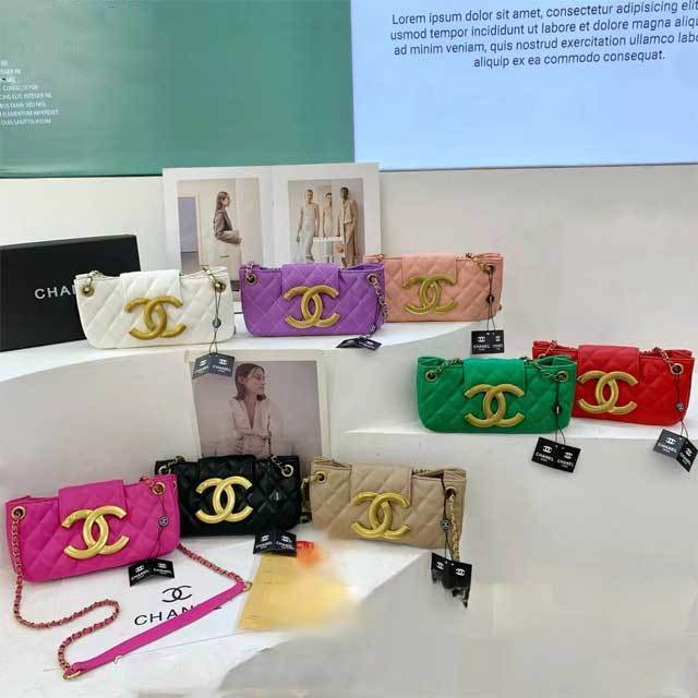 Big Logo Leather Rectangular Shoulder Bag