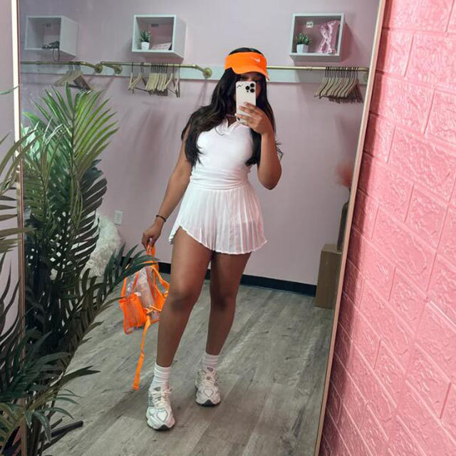 Breathable Yoga Tennis Wear Skirt Short Set
