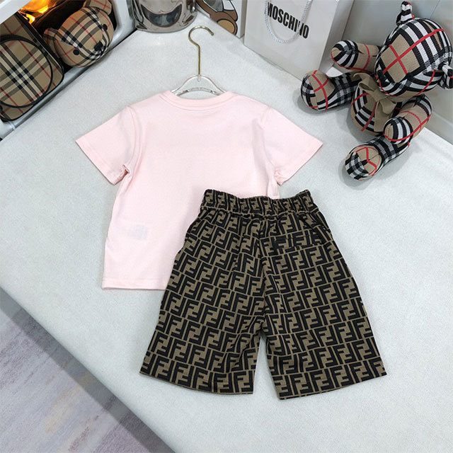 Kids Fashion Letters Printed Shorts Set