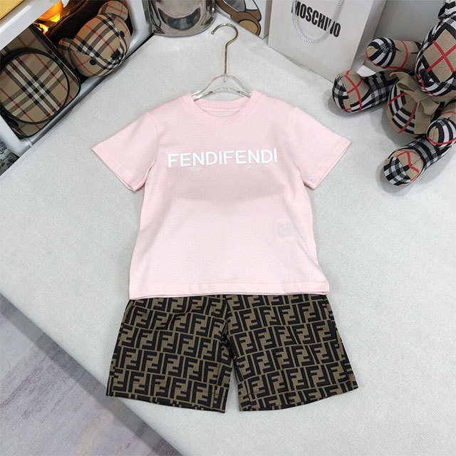 Kids Fashion Letters Printed Shorts Set