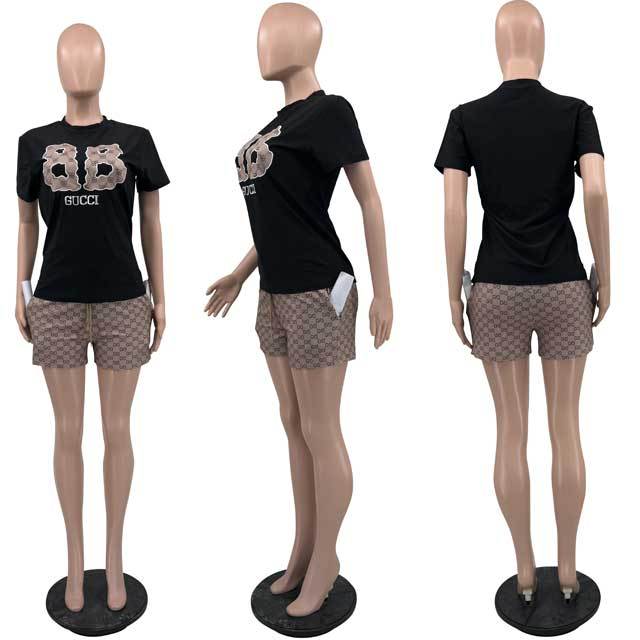Embroidery Casual Short Set
