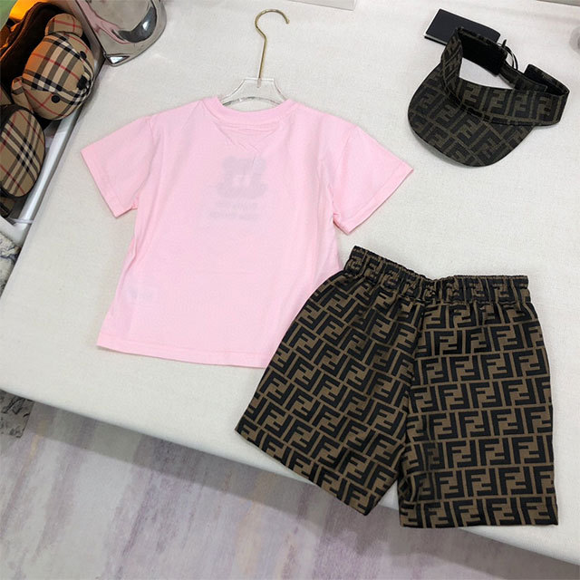 Cartoon Printed Fashion Shorts Set for Kid