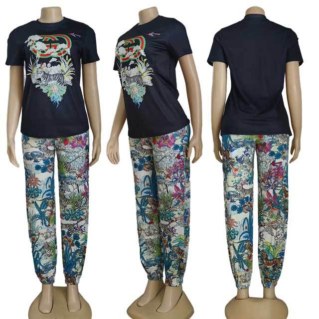 Printed Casual Pants Set