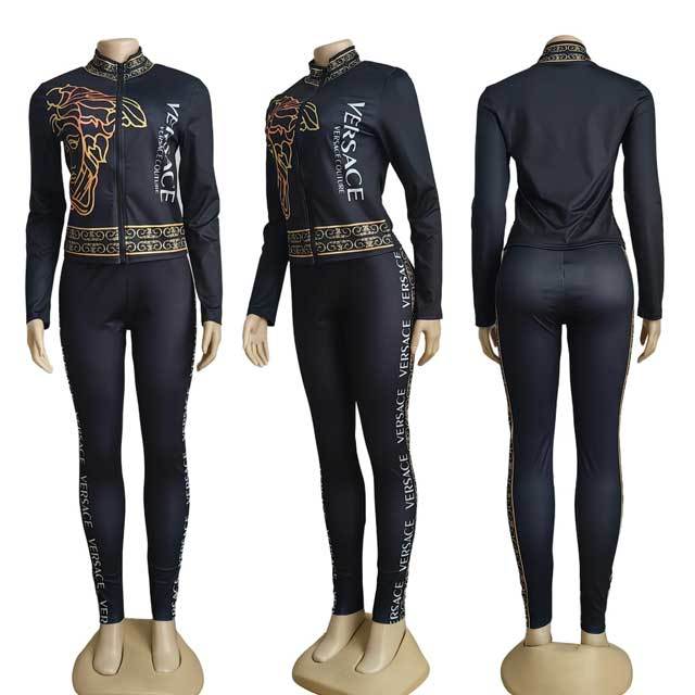 Fashion Print Casual Jogging Suit
