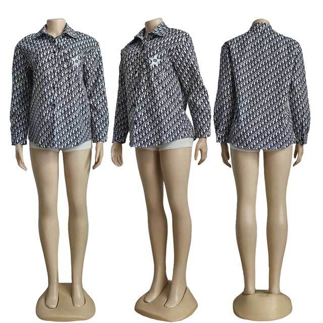 Embroidery Casual Long Sleeve Shirt