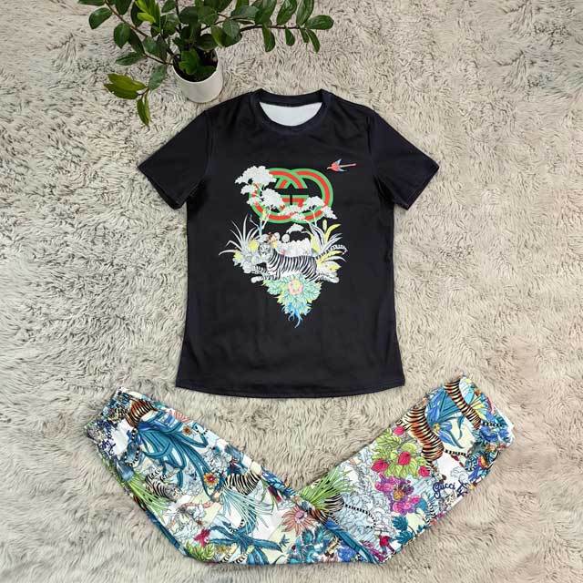 Printed Casual Pants Set