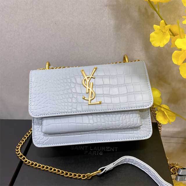 Crocodile Leather Messenger Bag
