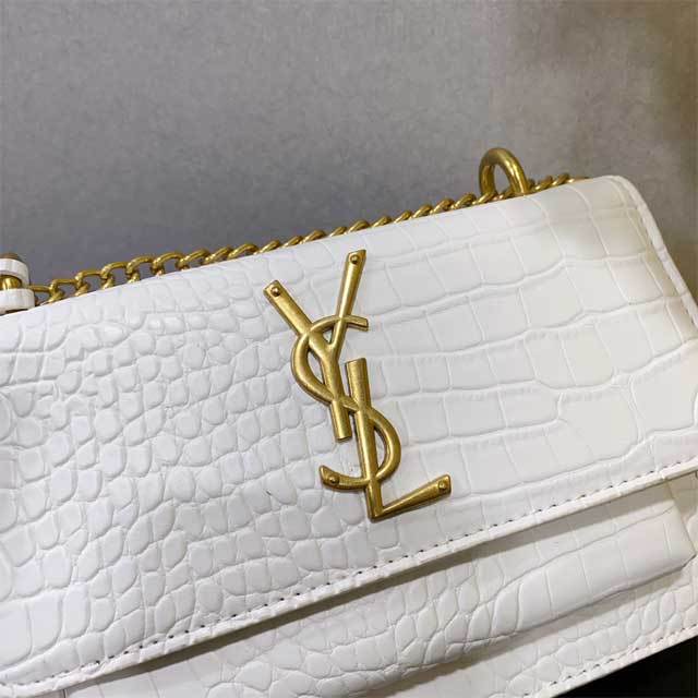 Crocodile Leather Messenger Bag