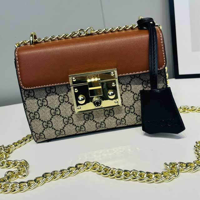 Chained Leather Fashion Messenger Bag