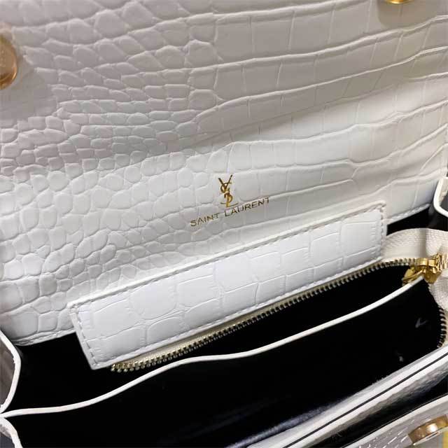 Crocodile Leather Messenger Bag