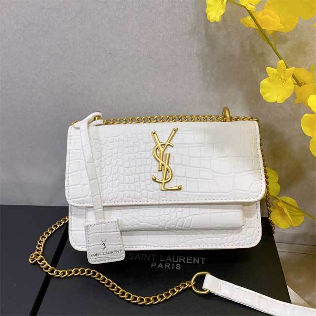 Crocodile Leather Messenger Bag