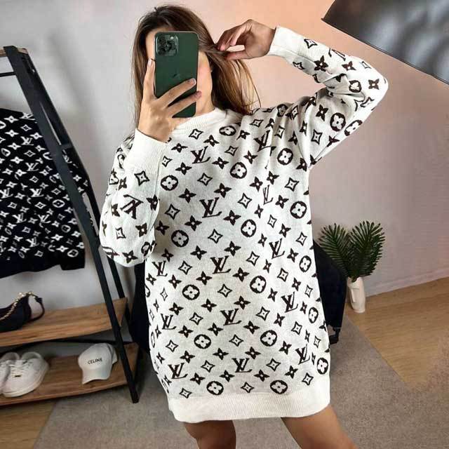 Fashion Letter Sweater Dress