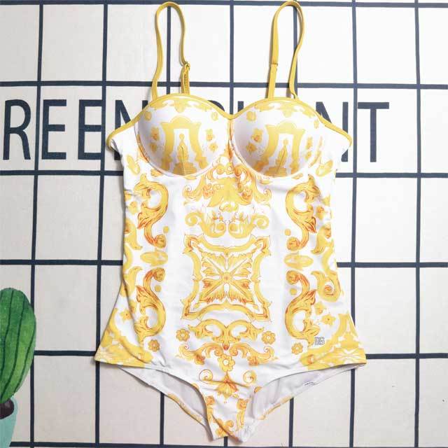 Printed Sexy Cami One Piece Swimsuit