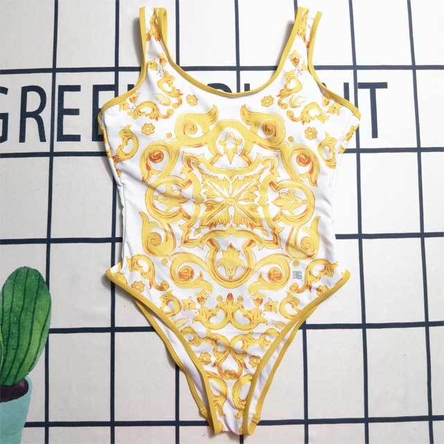 Printed Backless Sexy One Piece