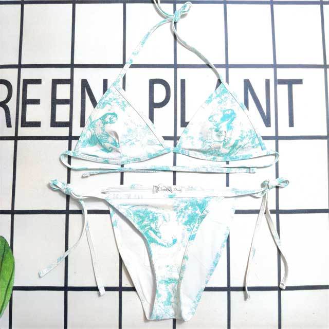 Printed Sexy Strappy Bikini Set