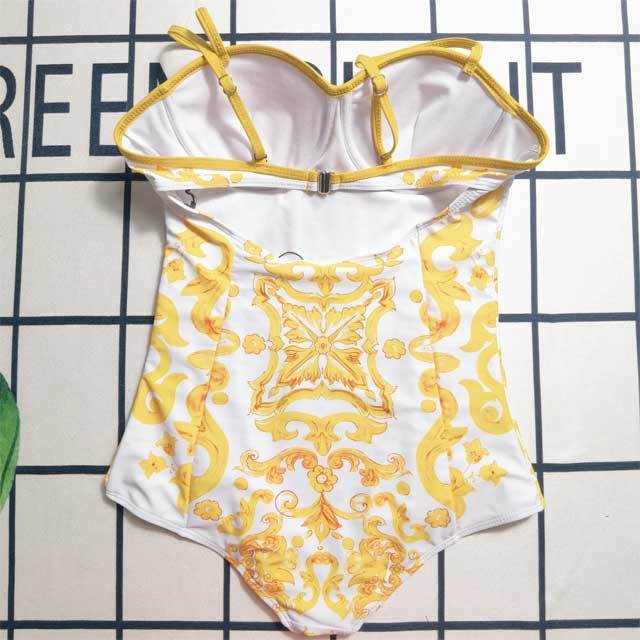 Printed Sexy Cami One Piece Swimsuit