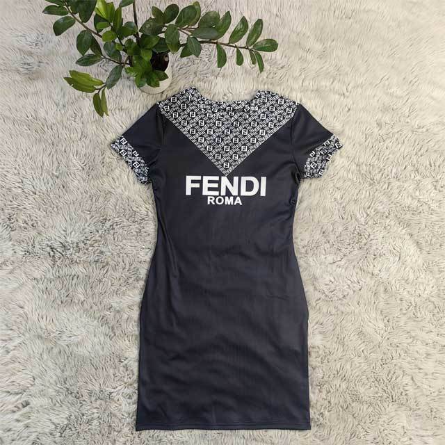 Short Sleeve Printed Bodycon Dress