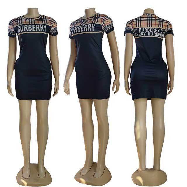 Short Sleeve Printed Bodycon Dress