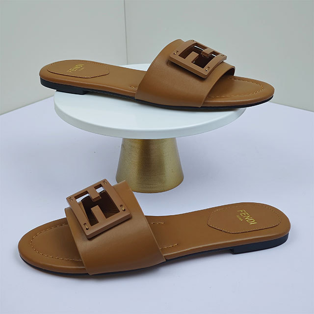 Hollow Out Luxury Design Flat Slides Shoes
