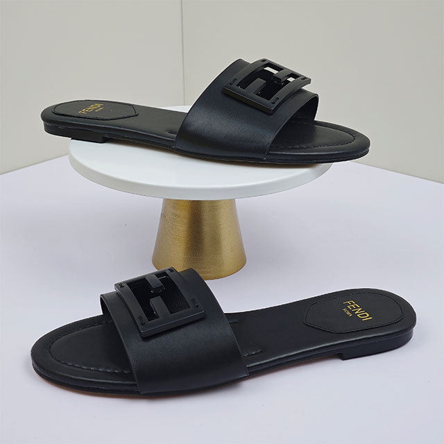 Hollow Out Luxury Design Flat Slides Shoes