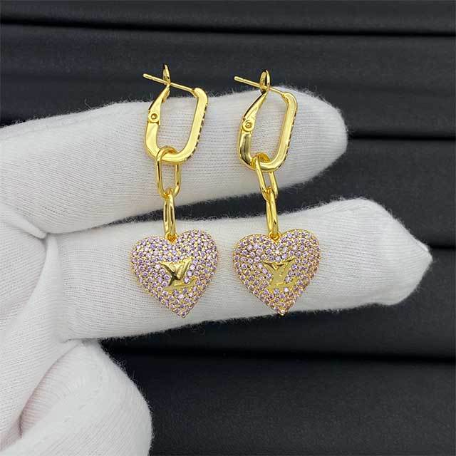 Rhinestone Decor Luxury Earrings(including the box )