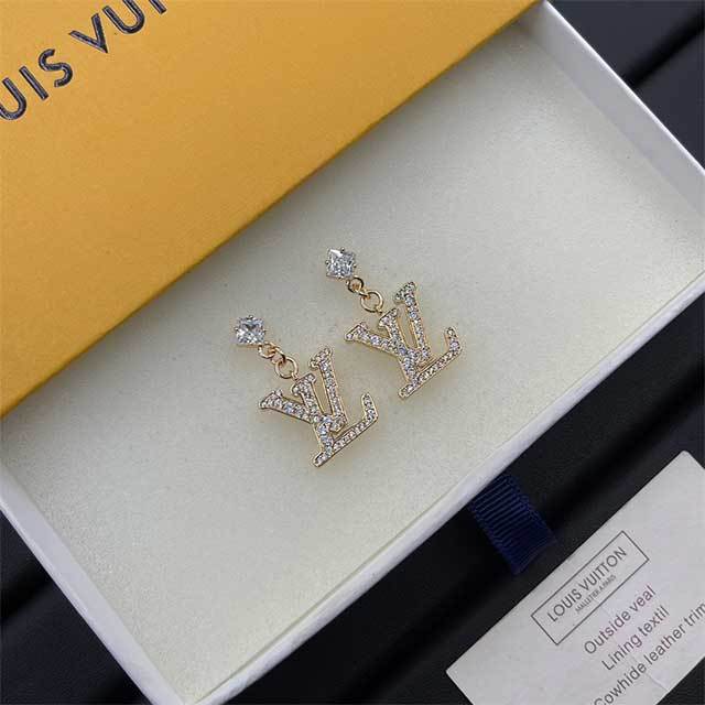 Rhinestone Decor Luxury Earrings(including the box )