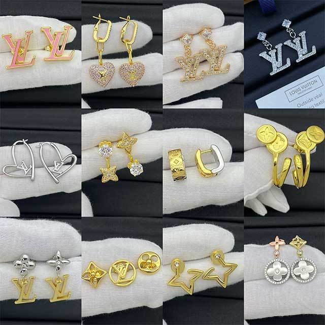 Rhinestone Decor Luxury Earrings(including the box )